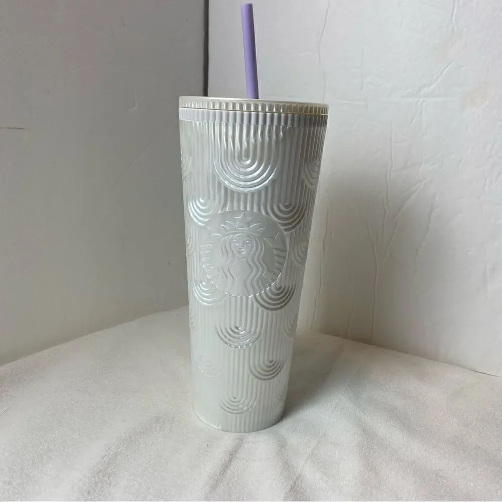 Starbucks New With Tags White Pearlized 24oz Tumbler Spring 2023